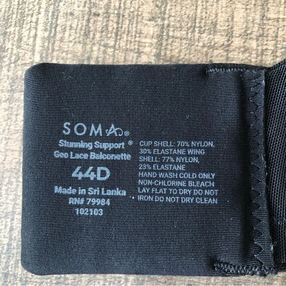 Soma Stunning Support Geo Lace Balconette Bra 44D - Picture 4 of 4